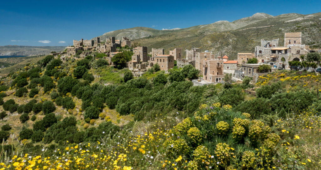 The tower houses of Vathia in southern Greece (Peloponnesos)